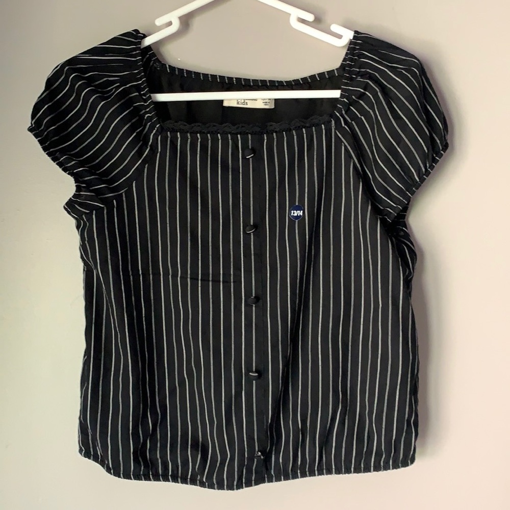 Abercrombie Kid’s Girl’s Puff Sleeve Black Top
